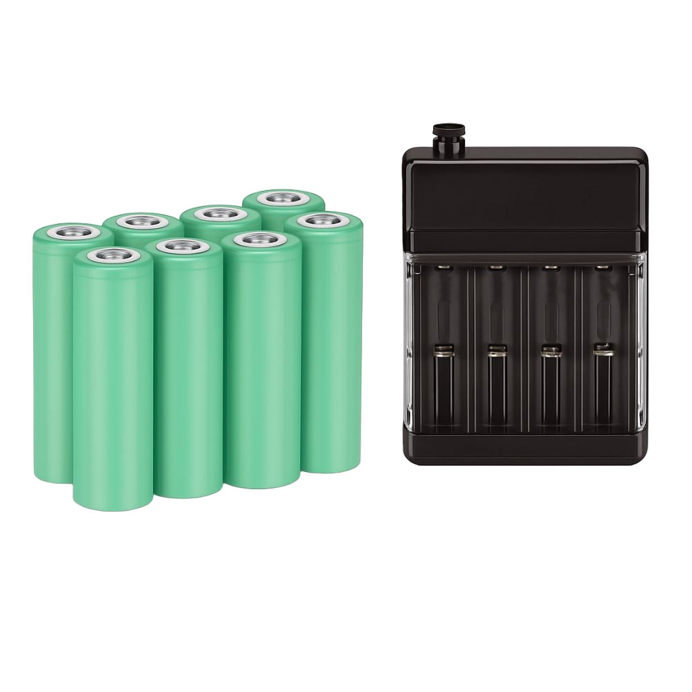 Batterien: Wiederaufladbare Lithium-Akkus mit Ladegerät – Für Wildkameras